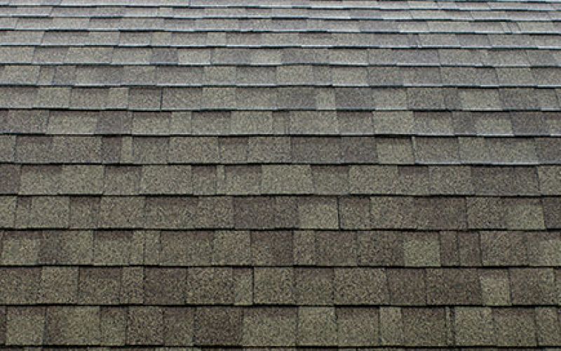 Asphalt shingles on residential home.