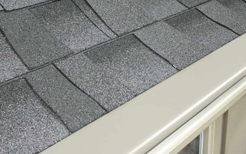 Gutter leaf guards installed.