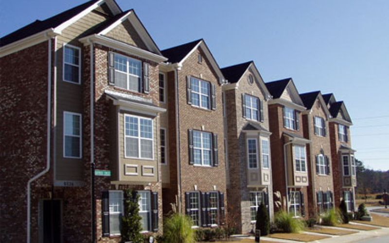 Row of town homes.